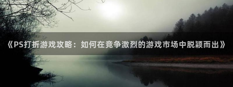 辉达娱乐线路测试：《PS打折游戏攻略：如何在竞争激烈的游戏市